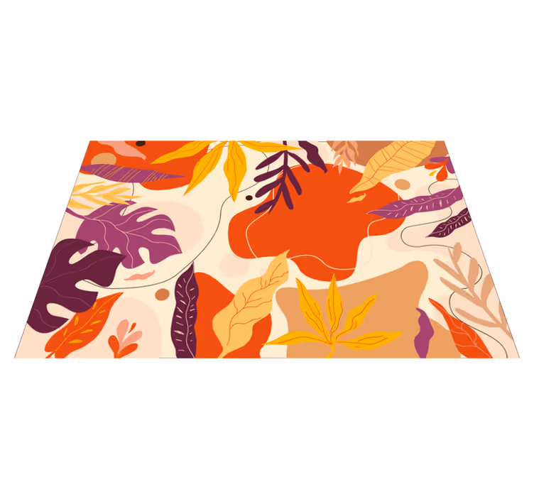 Tapis vinyle nature modèles de feuillage d'automne - TenStickers