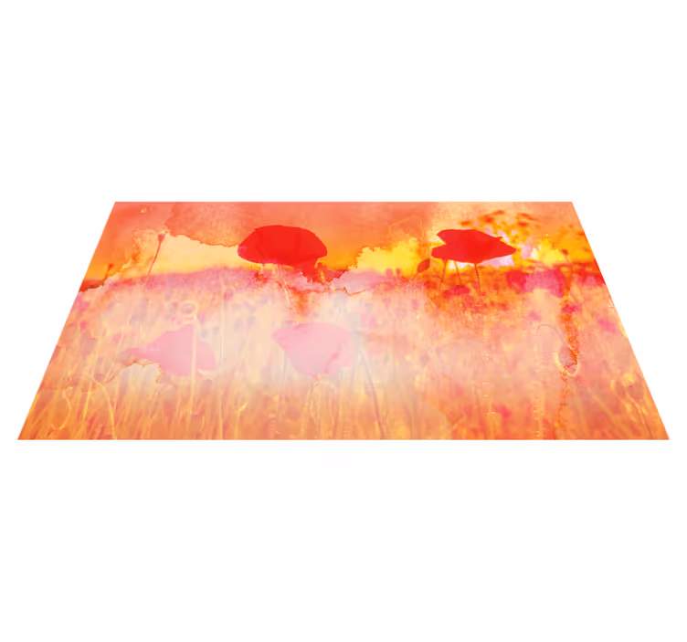 Tapis vinyle nature prairie abstraite - TenStickers