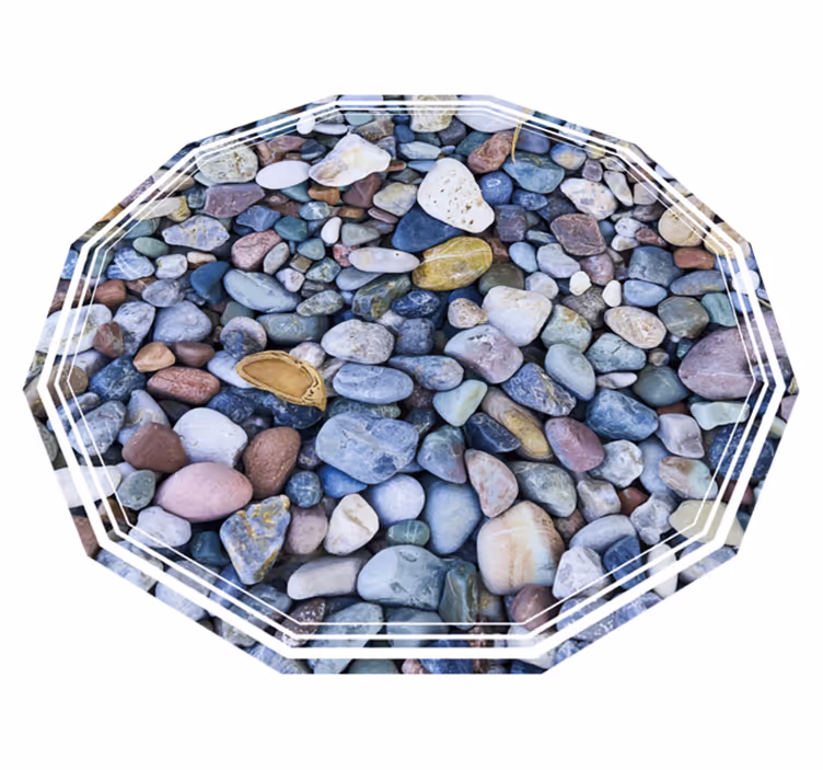 Tapis vinyle pierre illusion de galets - TenStickers
