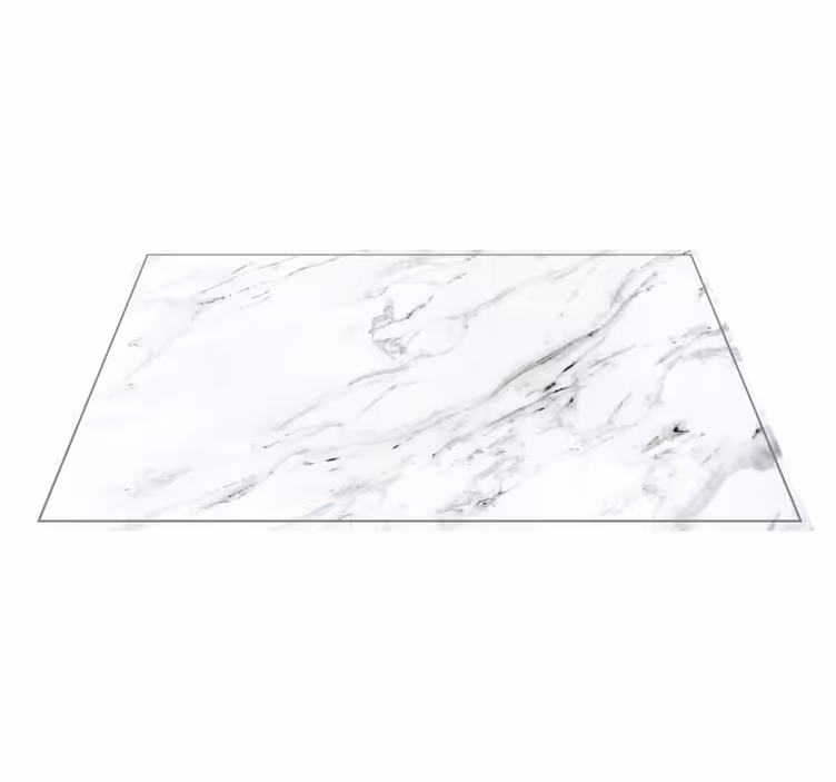 Tapis vinyle cuisine marbre avec contour - TenStickers