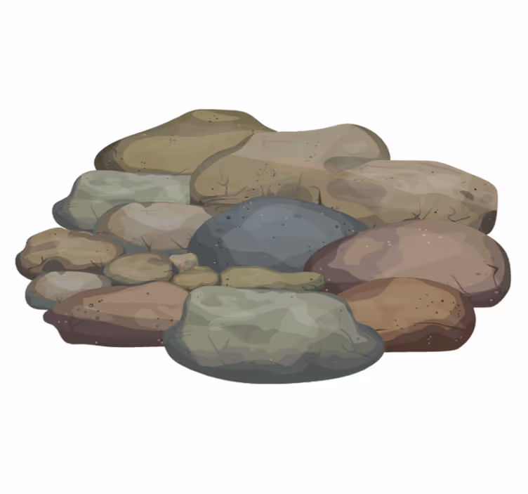 Tapis vinyle pierre illustration de galets - TenStickers