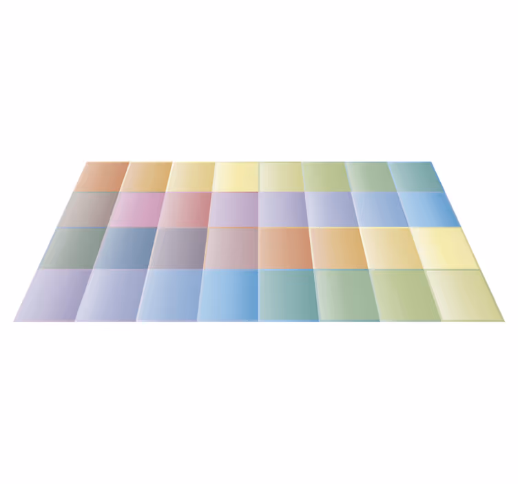 Tapis vinyle cuisine pixellisation colorée - TenStickers
