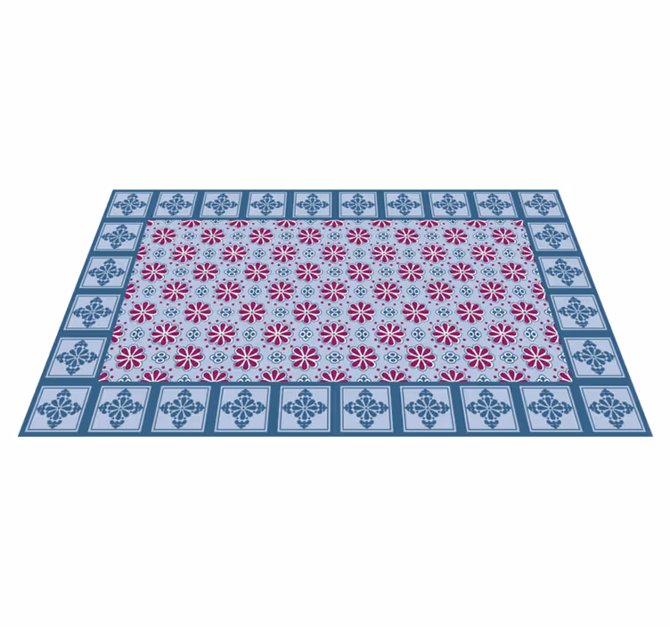 Tapis vinyle carreaux de ciment carrelage à motifs ornés - TenStickers