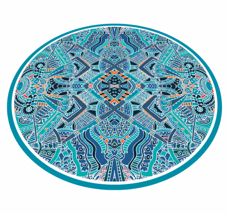 Tapis vinyle mandala circularité - TenStickers