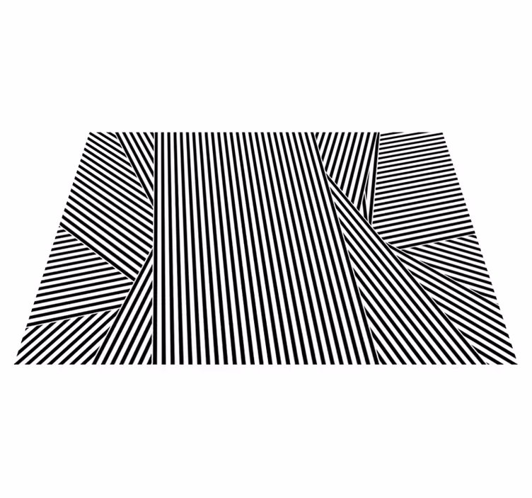 Tapis vinyle rayures déformation optique - TenStickers