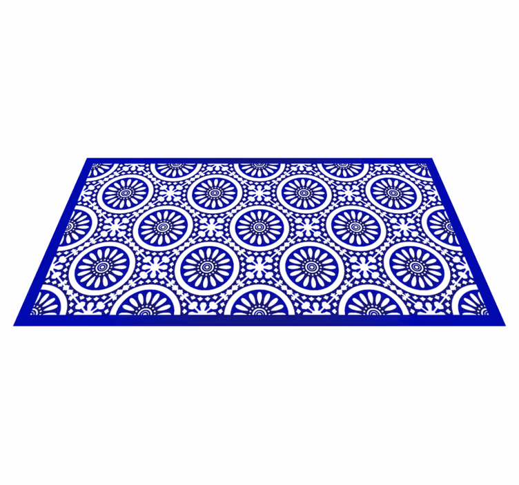 Tapis vinyle mandala motif mandala circulaire - TenStickers
