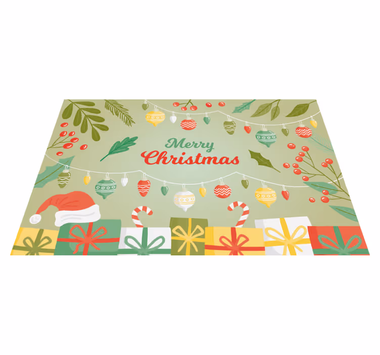 Tapis vinyle noël salutations festives et saisonnières - TenStickers
