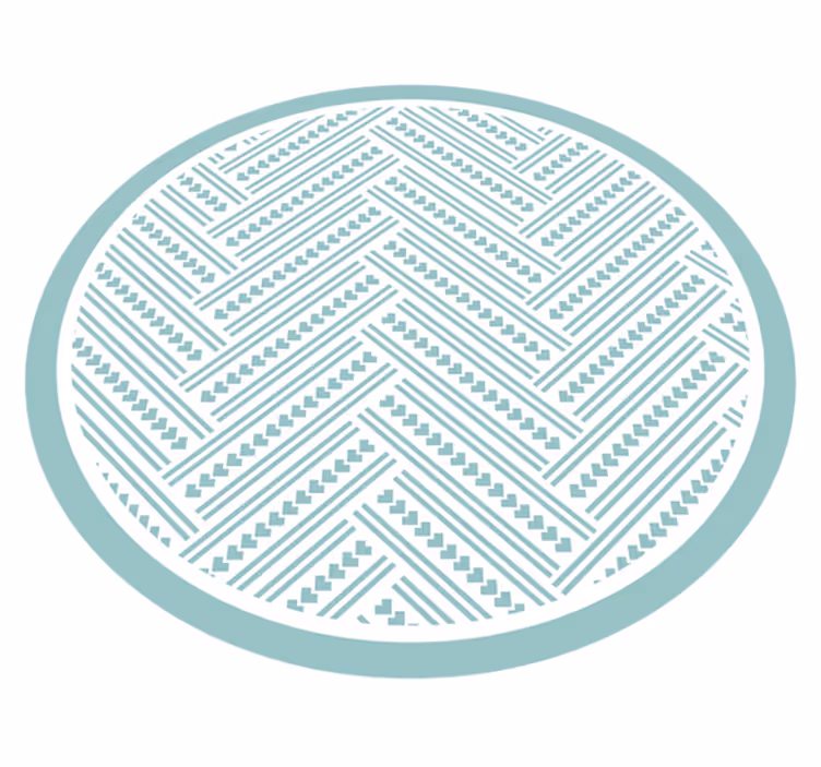 Tapis vinyle géométrique rond - TenStickers
