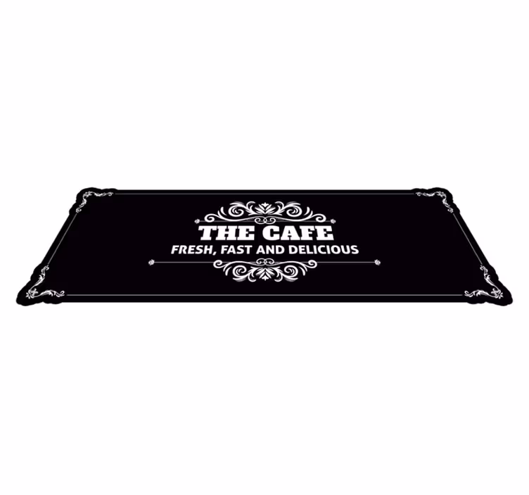 Tapis vinyle citation café frais délicieux - TenStickers