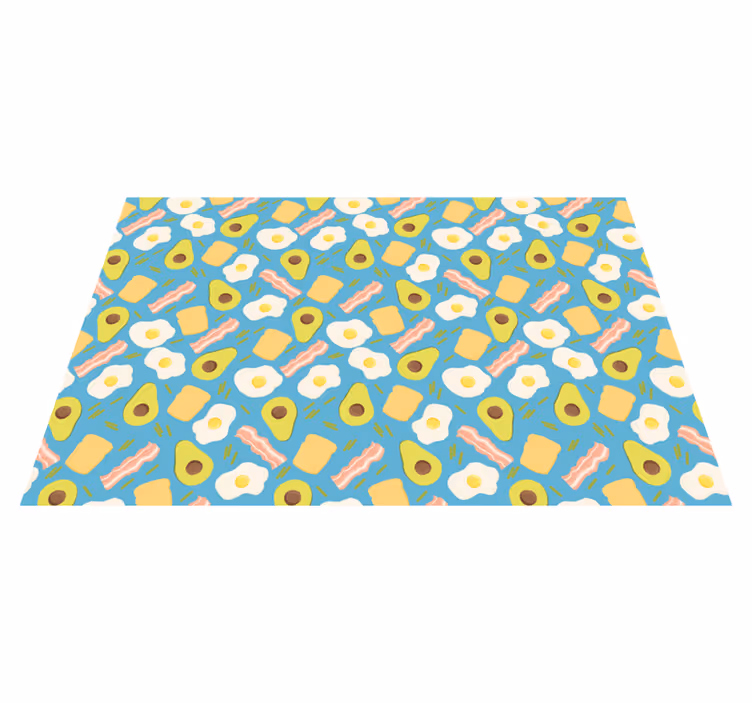 Tapis vinyle minimaliste modèles de petit-déjeuner - TenStickers
