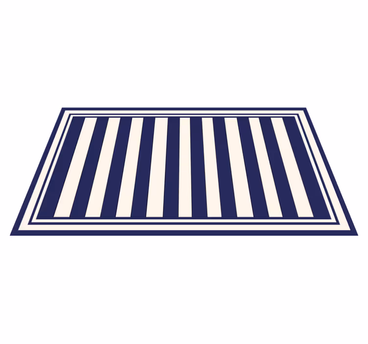 Tapis vinyle rayures lignes maritimes - TenStickers