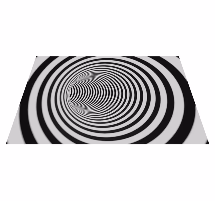 Tapis vinyle géométrique tourbillon d'illusion d'optique - TenStickers