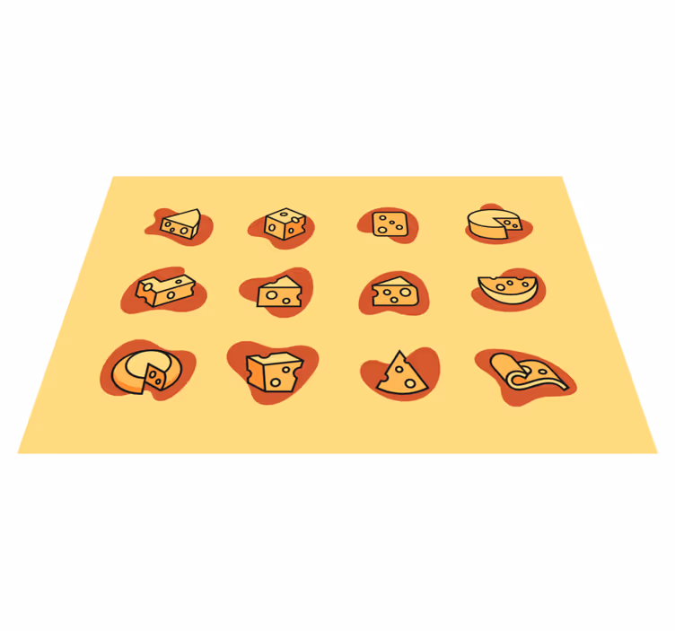 Tapis vinyle autres tapis fromage joyeux - TenStickers