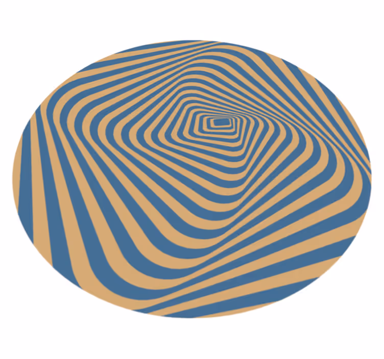 Tapis vinyle rayures bandes concentriques - TenStickers