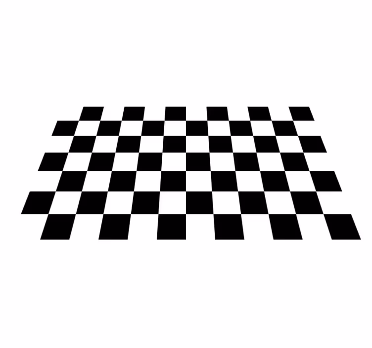 Tapis vinyle géométrique motif à carreaux - TenStickers