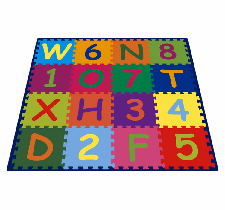 Tapis vinyle alphabet casse-tête alphabétique - TenStickers