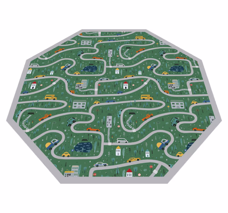Tapis vinyle route des routes ludiques - TenStickers