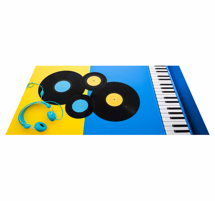 Tapis vinyle jeux éléments musicaux - TenStickers