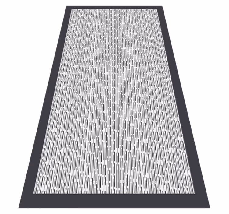 Tapis vinyle géométrique monochrome géométrique - TenStickers