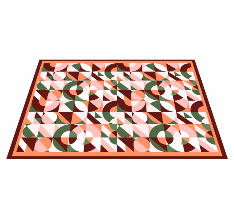 Tapis vinyle géométrique motif de carrelage géométrique - TenStickers