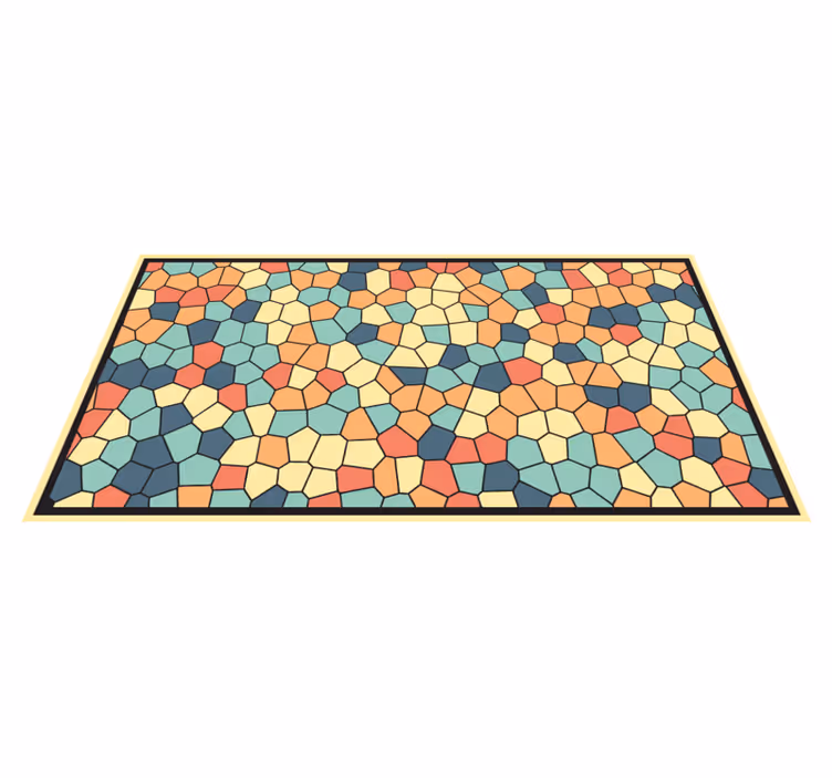 Tapis vinyle géométrique motif hexagonal - TenStickers