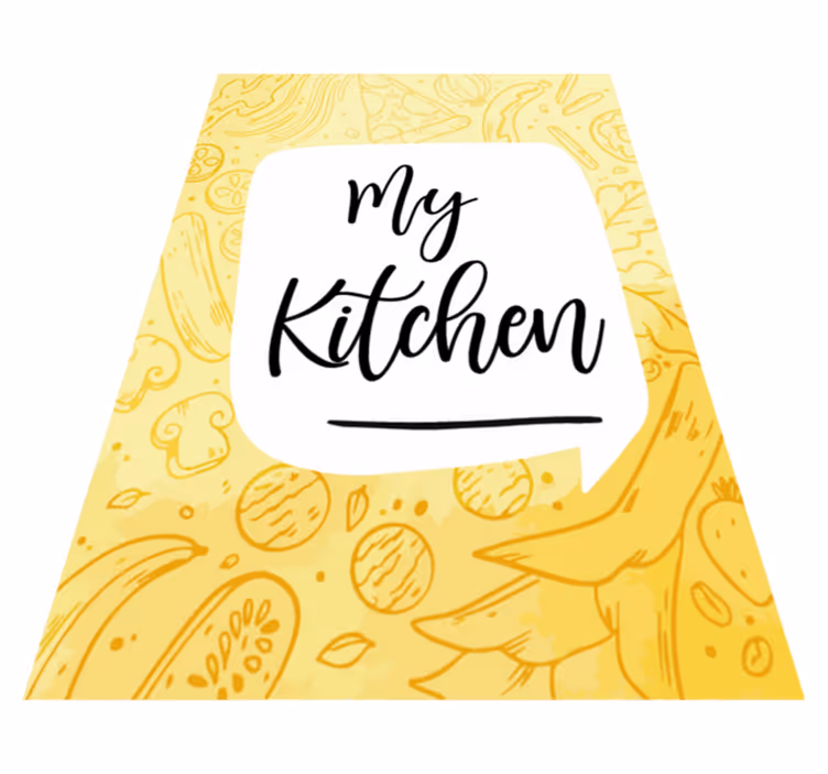 Tapis vinyle cuisine mon écrit culinaire - TenStickers