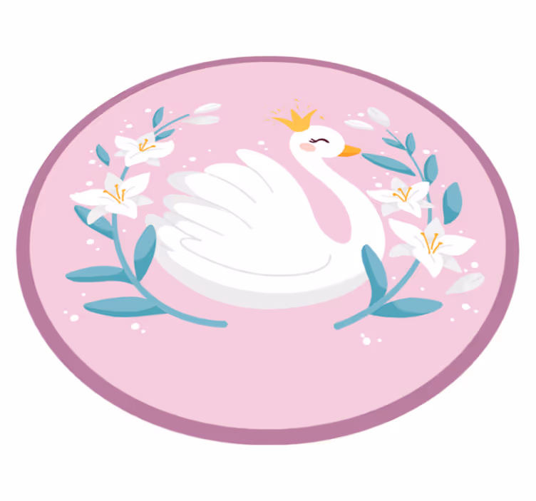 Tapis vinyle chambre bébé images du lac des cygnes - TenStickers
