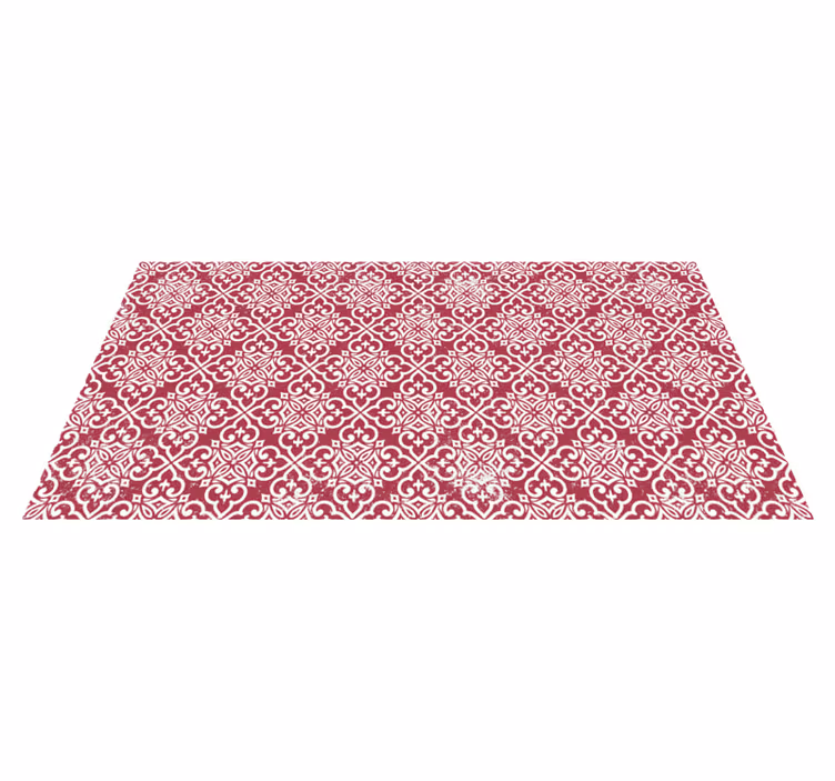 Tapis cuisine vintage rouge marocain - TenStickers