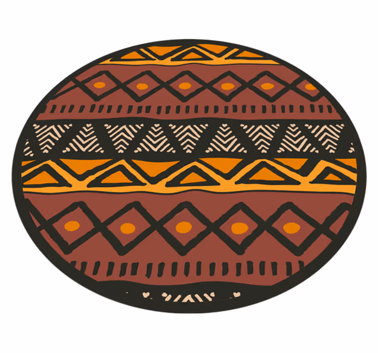 Tapis vinyle éthnique conception circulaire ethnique - TenStickers