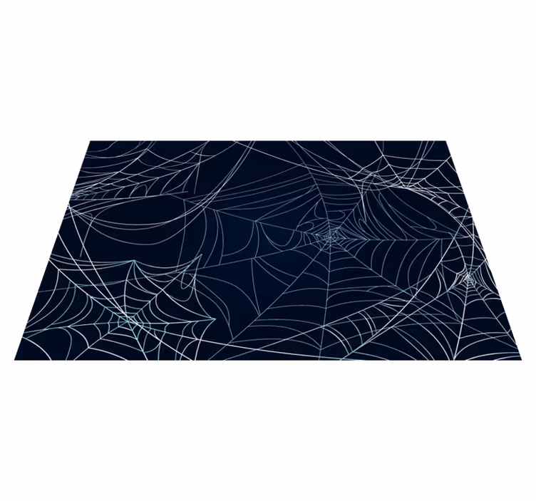 Tapis vinyle halloween toiles d'araignées effrayantes - TenStickers