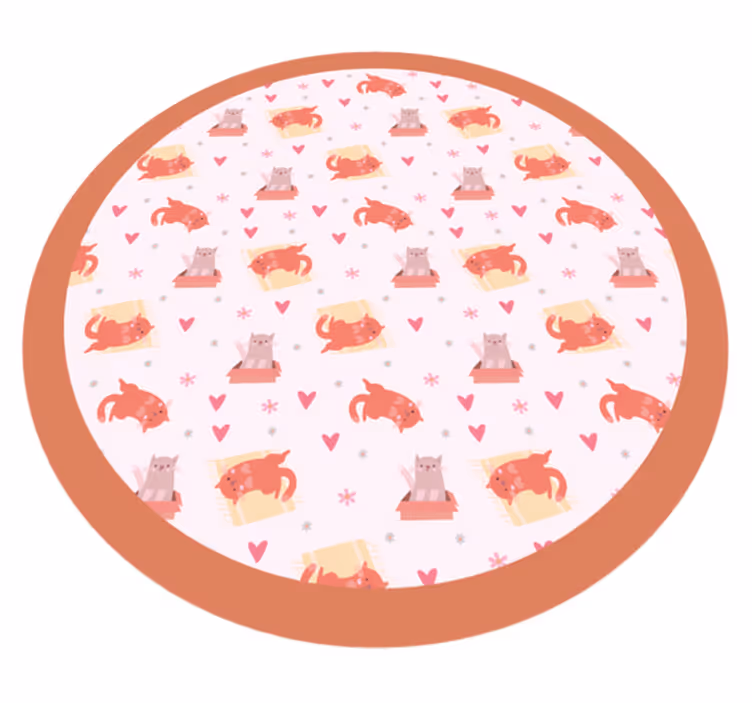Tapis vinyle chambre bébé motif de chat ludique - TenStickers