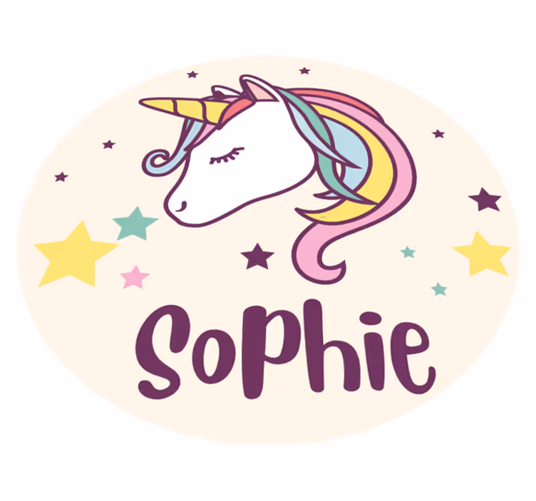 Tapis vinyle personnalisé illustration licorne - TenStickers