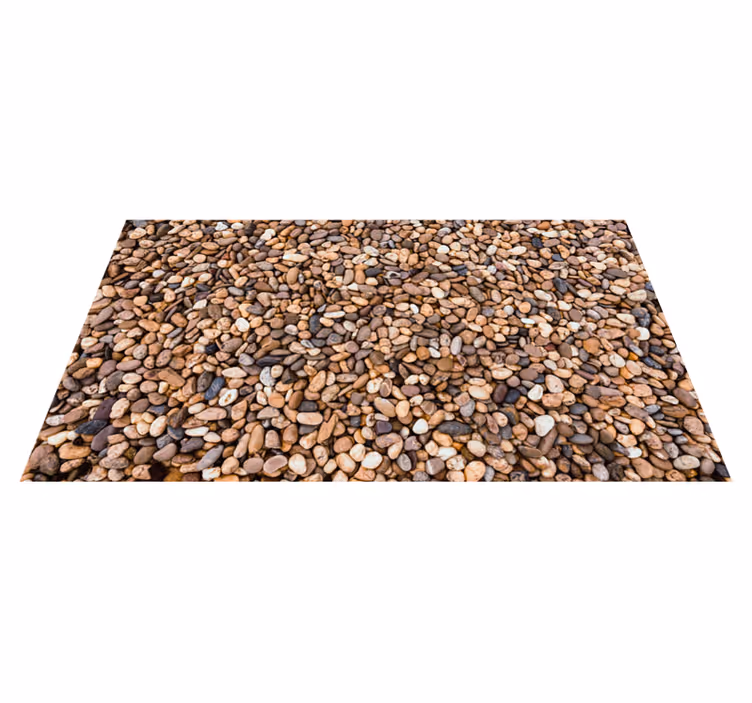 Tapis vinyle pierre surface texturée en galets - TenStickers