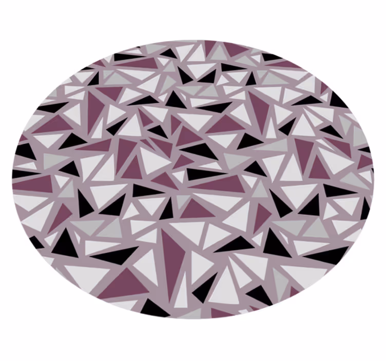 Tapis vinyle géométrique carreaux géométriques en triangles - TenStickers