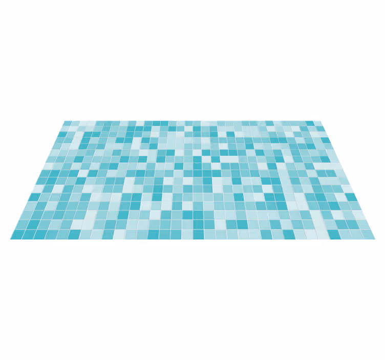 Tapis vinyle carreaux de ciment fondu de mosaïque carrée - TenStickers