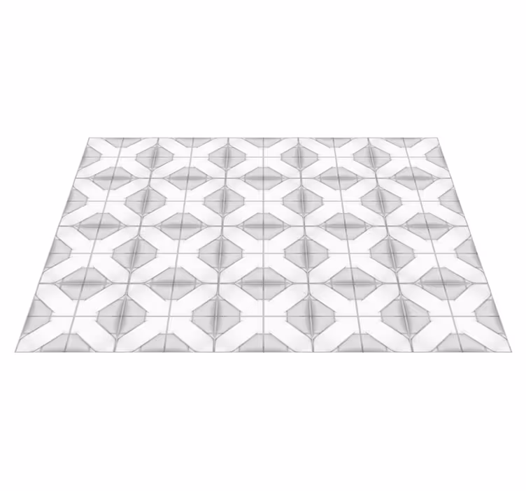 Tapis vinyle géométrique symétrie cubiste - TenStickers