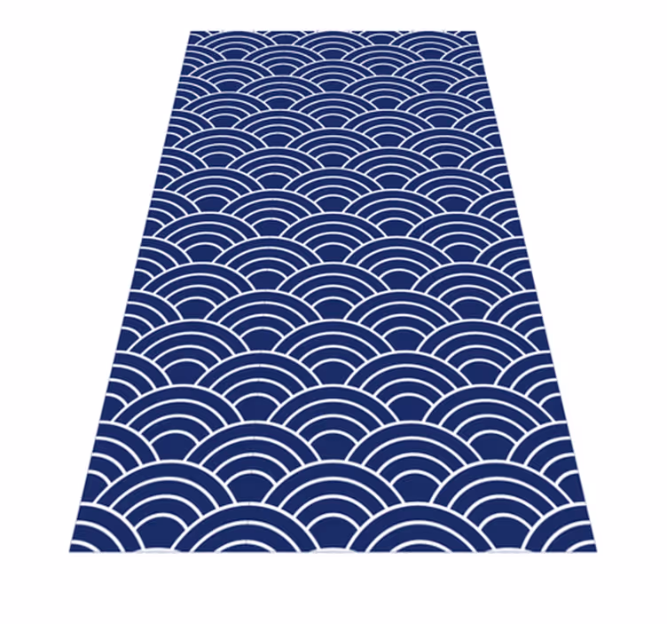 Tapis vinyle géométrique motif de lignes ondulées - TenStickers