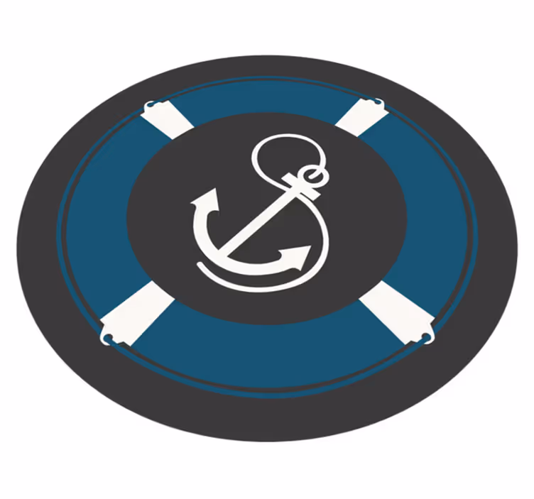 Tapis mosaique vinyle motif d'ancre nautique - TenStickers