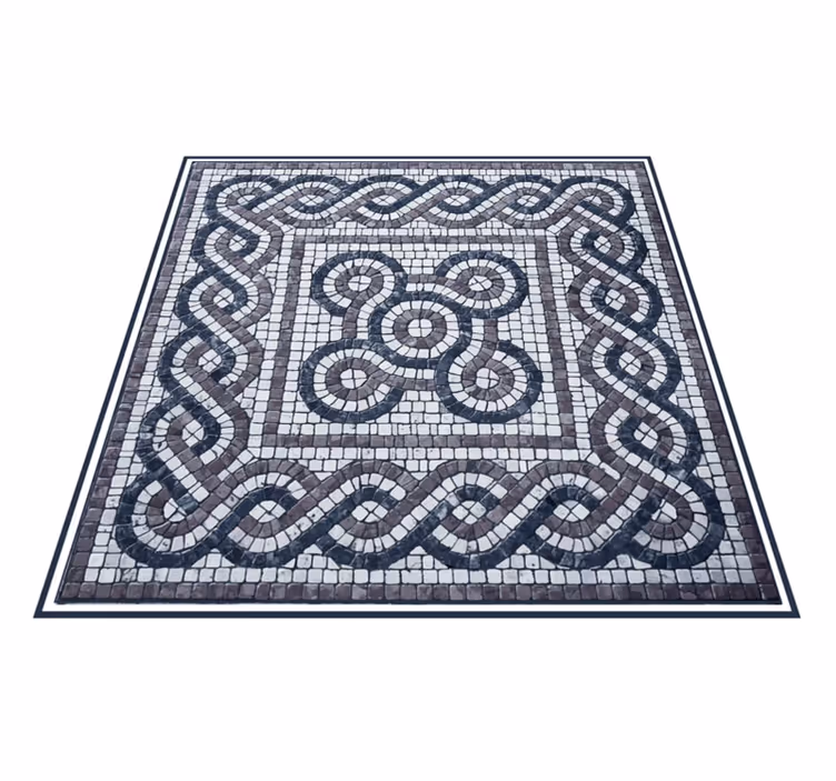 Tapis mosaique vinyle conception complexe en mosaïque - TenStickers