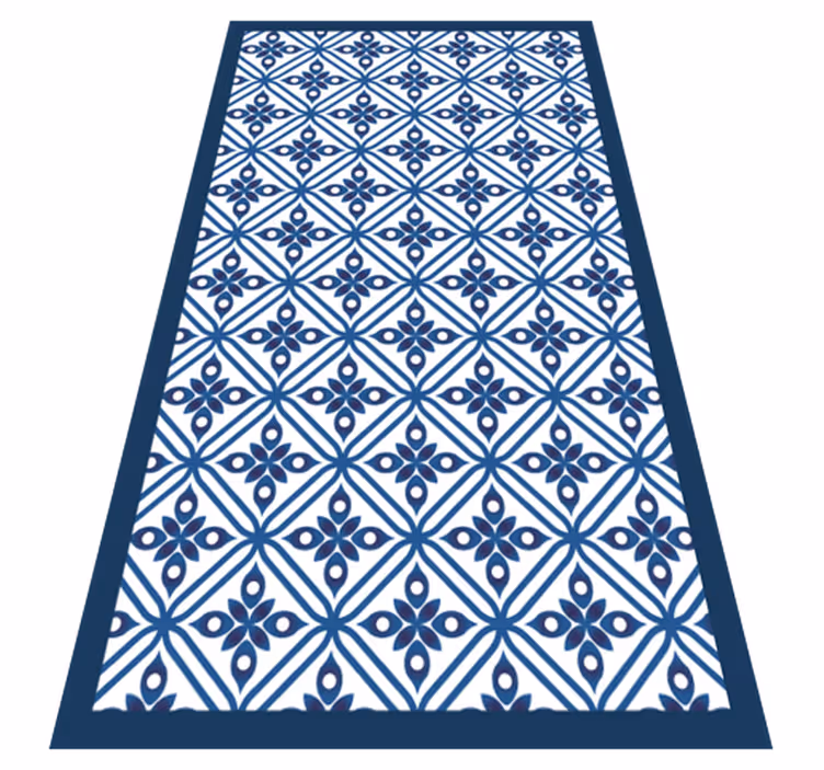 Tapis vinyle carreaux de ciment motif carrelage - TenStickers