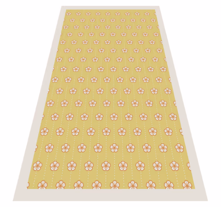 Tapis vinyle fleurs et plantes accessoire de cuisine fleuri - TenStickers