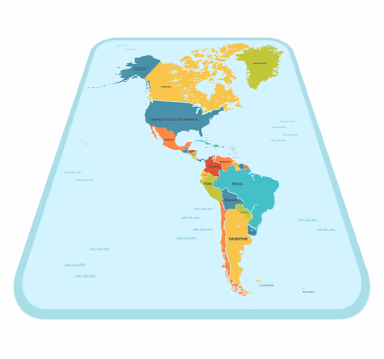 Tapis vinyle carte du monde mappemonde de l'éducation - TenStickers