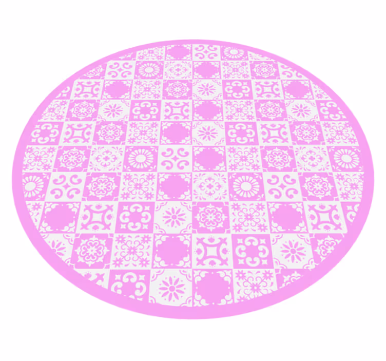 Tapis vinyle mandala cercle inspiré mandala - TenStickers