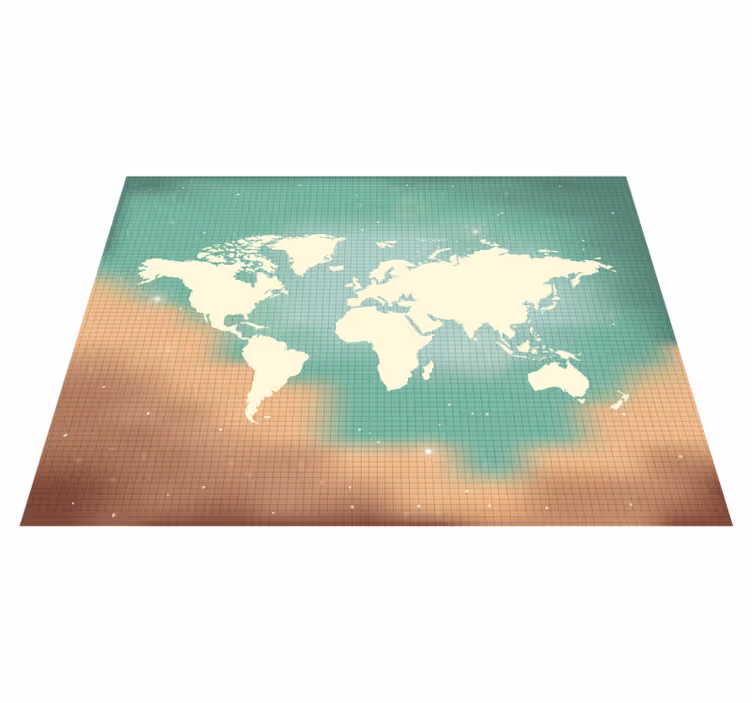 Tapis vinyle carte du monde illustration carte du monde - TenStickers