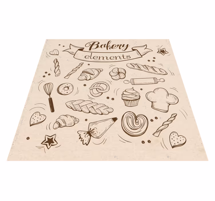 Tapis vinyle autres tapis illustration thème boulangerie - TenStickers