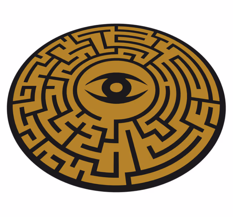 Tapis vinyle entrée ethnique Œil grec - TenStickers