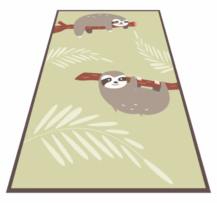 Tapis vinyle chambre bébé décor paresseux - TenStickers