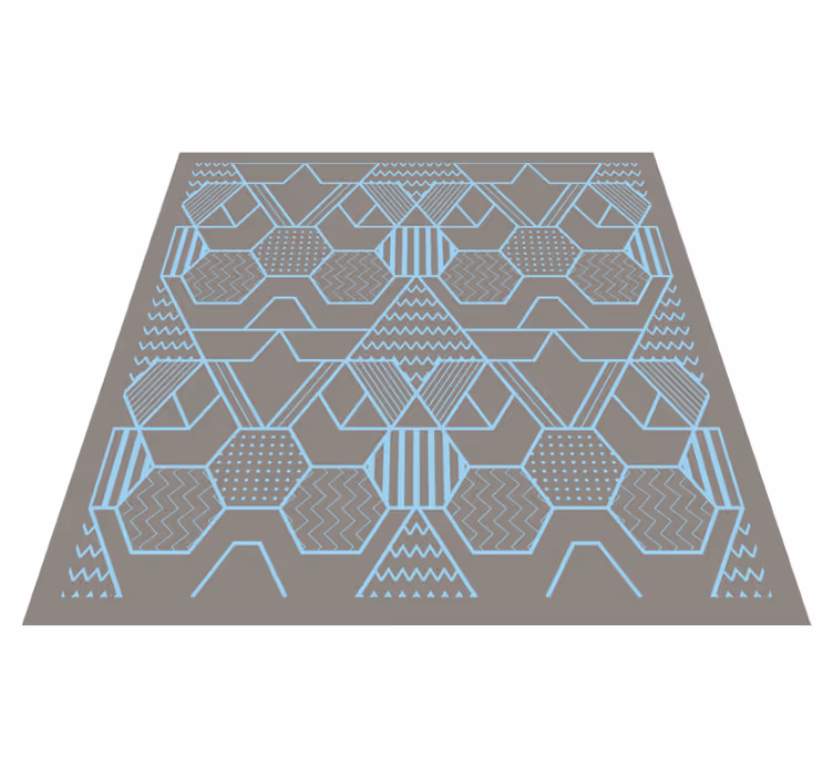 Tapis vinyle géométrique formes géométriques abstraites - TenStickers