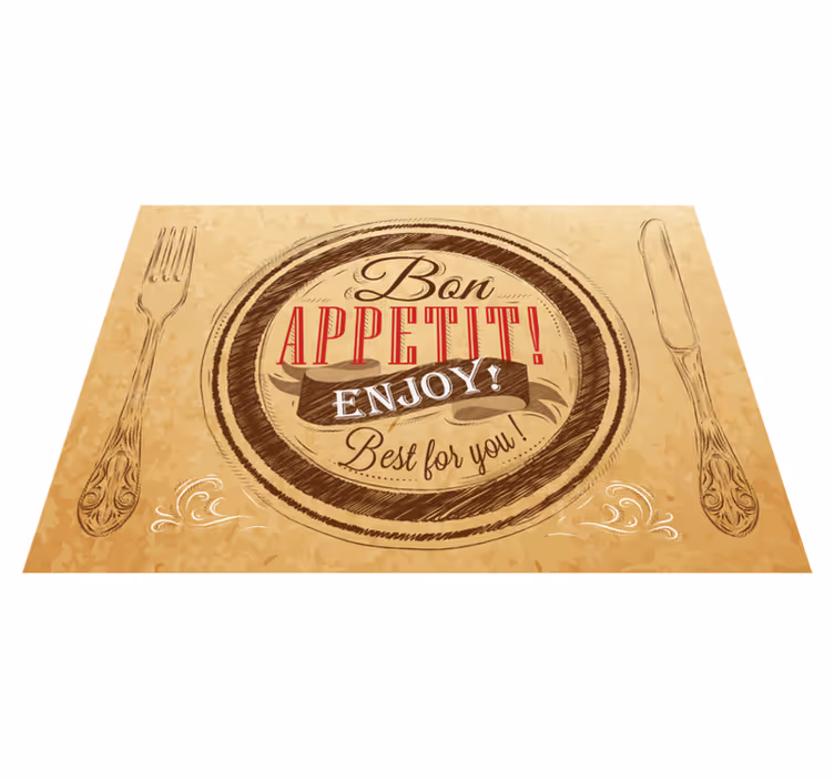 Tapis vinyle citation bon appétit, profite - TenStickers