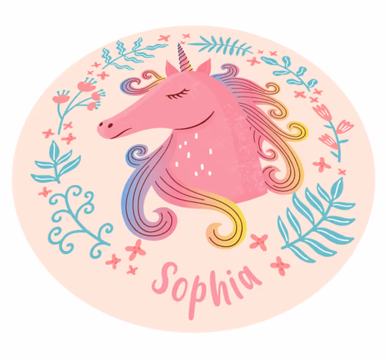 Tapis vinyle personnalisé conte de fée licorne - TenStickers